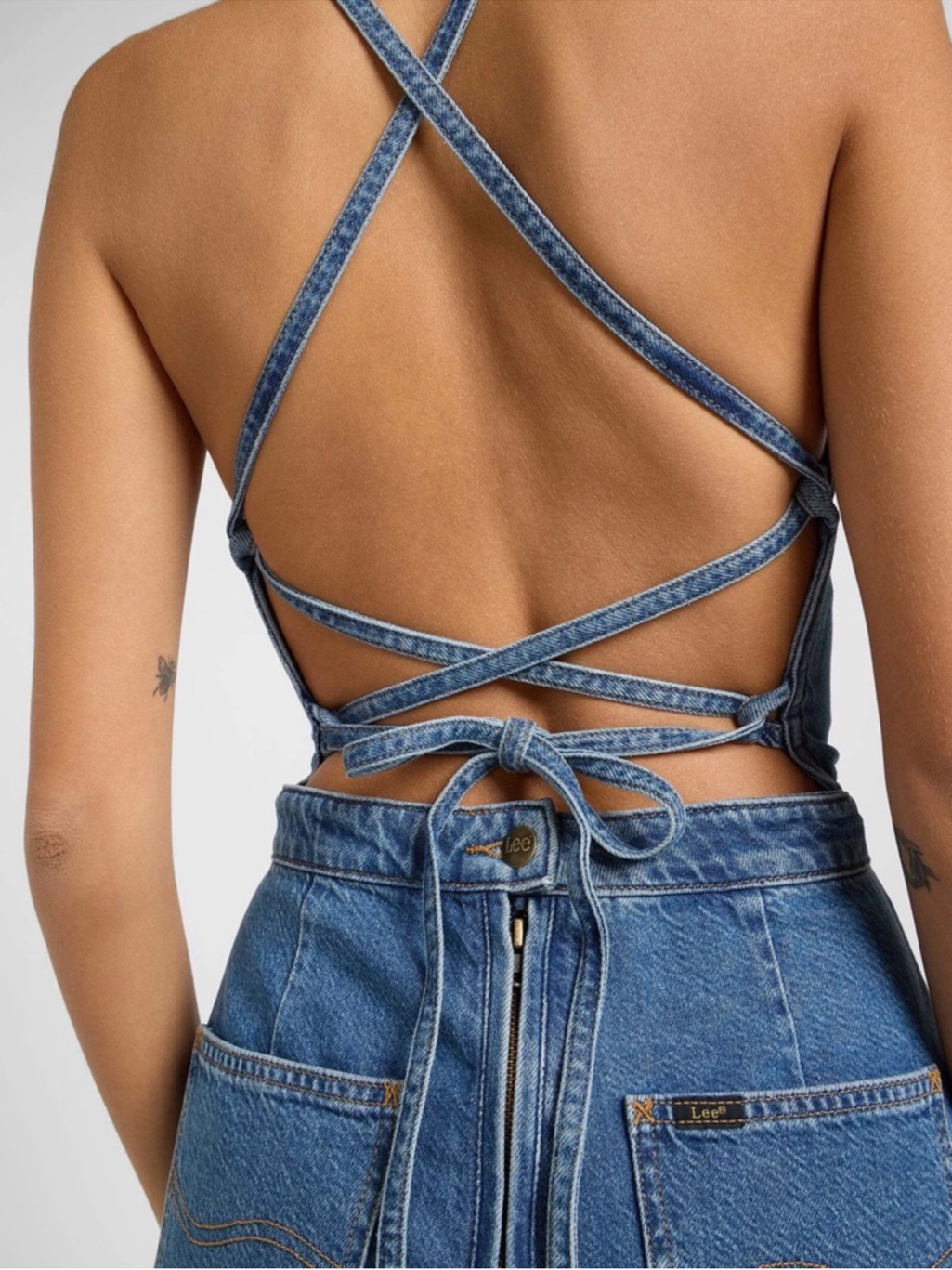 Lee Wide-Leg, Open Back, Lace-Up Jumper